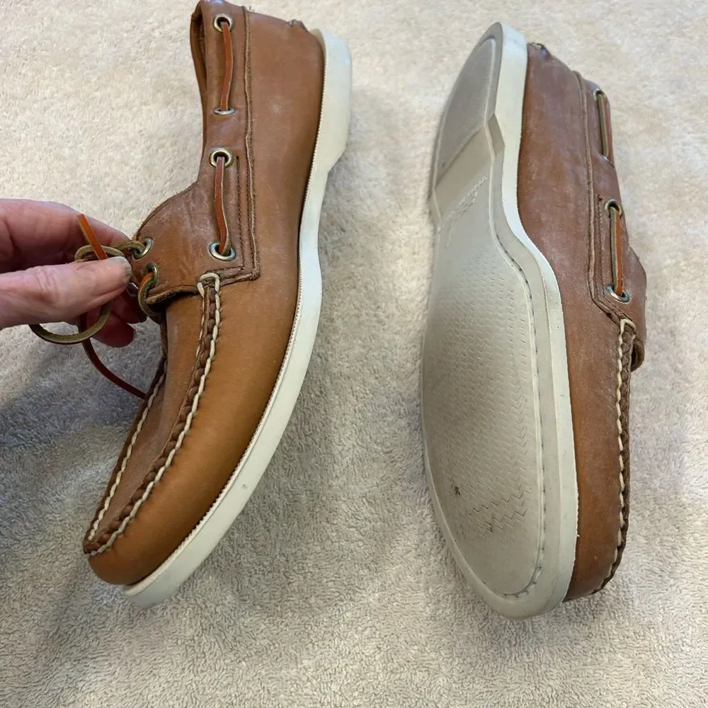 Sperry Tan Leather Boat Shoes